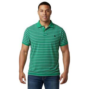 POLO Ralph Lauren Men's Green Striped Short Sleeve Classic Polo Shirt Size L/G